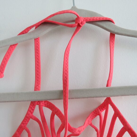 ISABELLA ROSE French Pastry Maui Fit Coral Melon Crochet Bikini Set - Sz S NWT - Picture 9 of 16